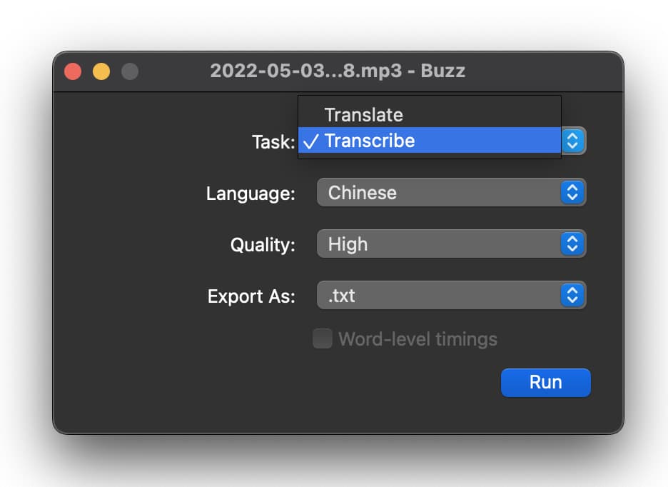 Buzz - 开源、可离线的实时语音转文字工具 1